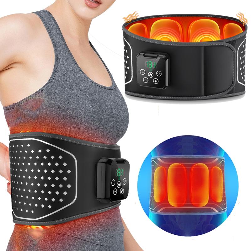 Airbags Compression Waist Back Massager, Heated Vibration Lumbar-Back Support Belt, Cordless Lower Back Relax, Combined Massagers, Chrismas Gift for Men & Women