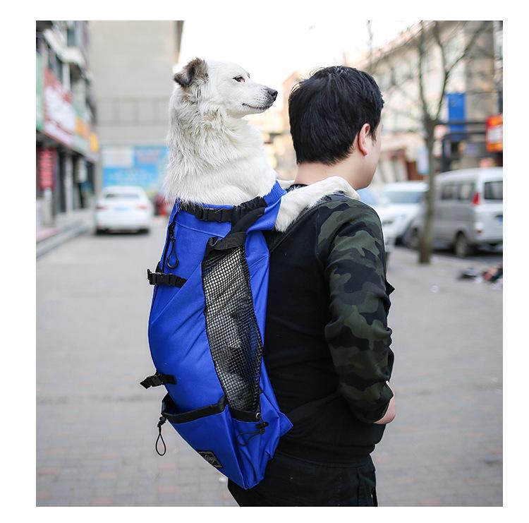 Breathable Polyester Dog Backpack Carrier, Washable Pet Rucksack for Outdoor Cycling and Hiking, Hands-Free Kitten Head-Out Pouch for Shopping and Travel, Available in Red and Blue Breathable Polyester Dog Backpack Carrier, Washable Pet Rucksack for Outdoor Cycling and Hiking, Hands-Free Kitten Head-Out Pouch for Shopping and Travel, Available in Red and Blue
