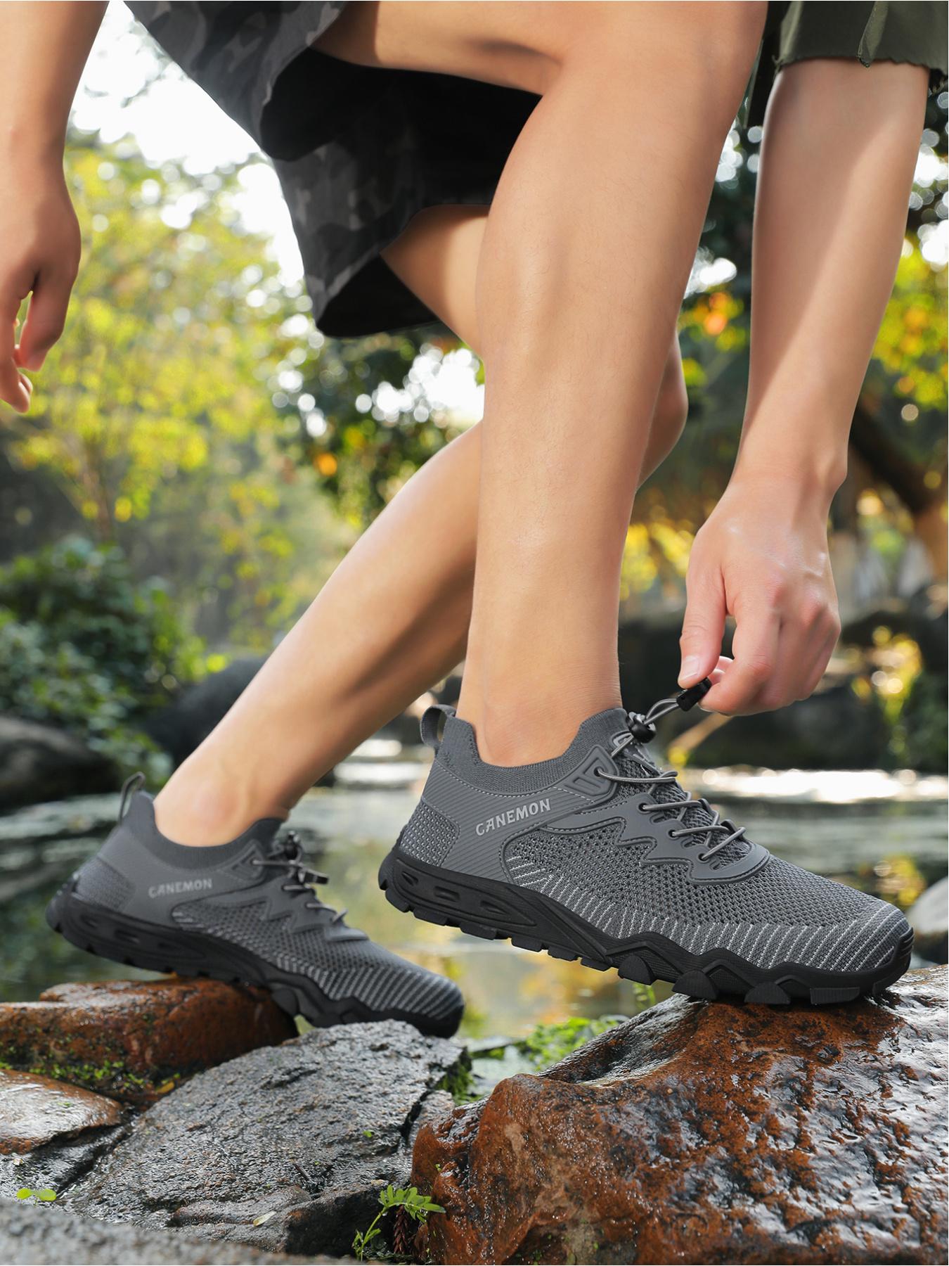 Men's casual sports outdoor shoes, with a breathable, soft, and comfortable upper that wraps around, and a multi-directional tooth pattern on the sole for strong grip. Suitable for hiking, exploring streams, fishing, cycling, and multiple scenarios