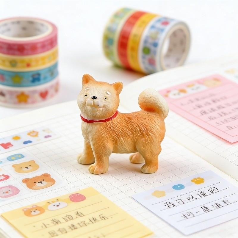 3pcs Mini Shiba Inu Dog Figurine, Realistic Small Puppy Sculpture, Resin Animal Decor, Dollhouse, Eco Bottle, Car Dashboard, DIY Craft, Garden Decoration, Collectible Gift