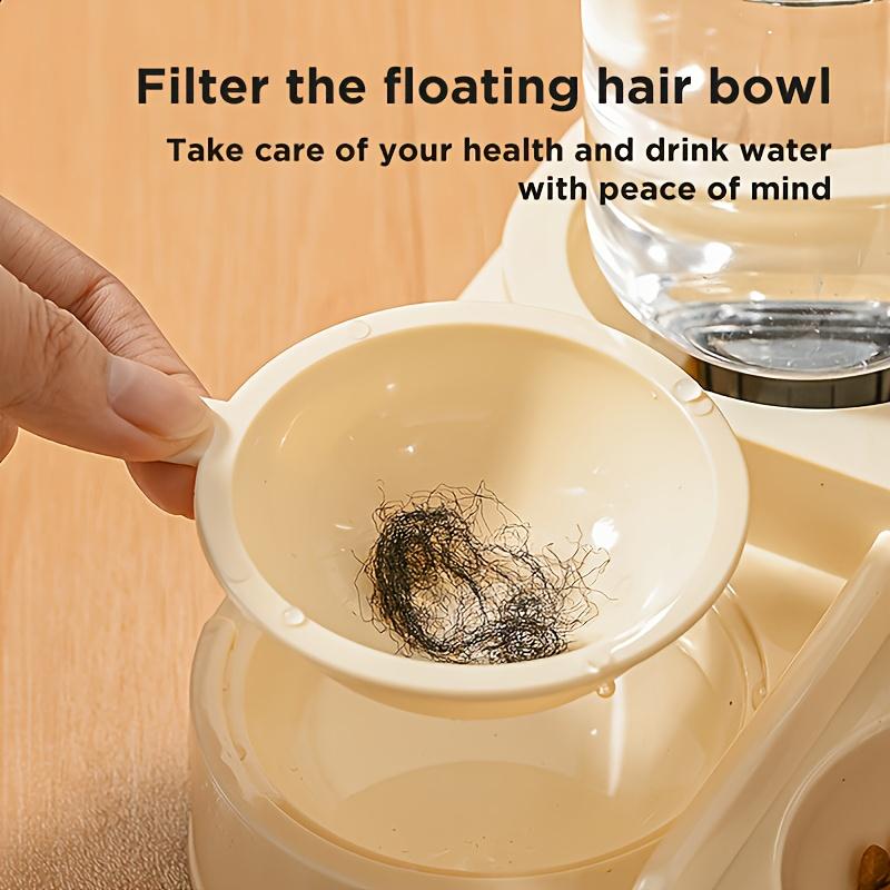 2-In-1 large-capacity cat feeder and water dispenser - wet and dry separation, durable plastic, perfect for indoor pet drinking and healthy eating needs, cat food and water dispenser, portable design, suitable for dogs