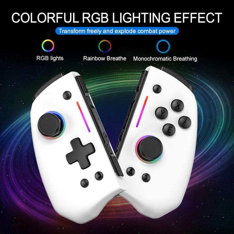 Wireless Bluetooth Control For Nintendo Switch & OLED & Lite Gamepad Controller Gaming Command Mando Game Pad Accessories Wireless Game Controllers Hall effect joystick Console Joystick RGB light macro six axis motion Kit Digital Wireless Controller