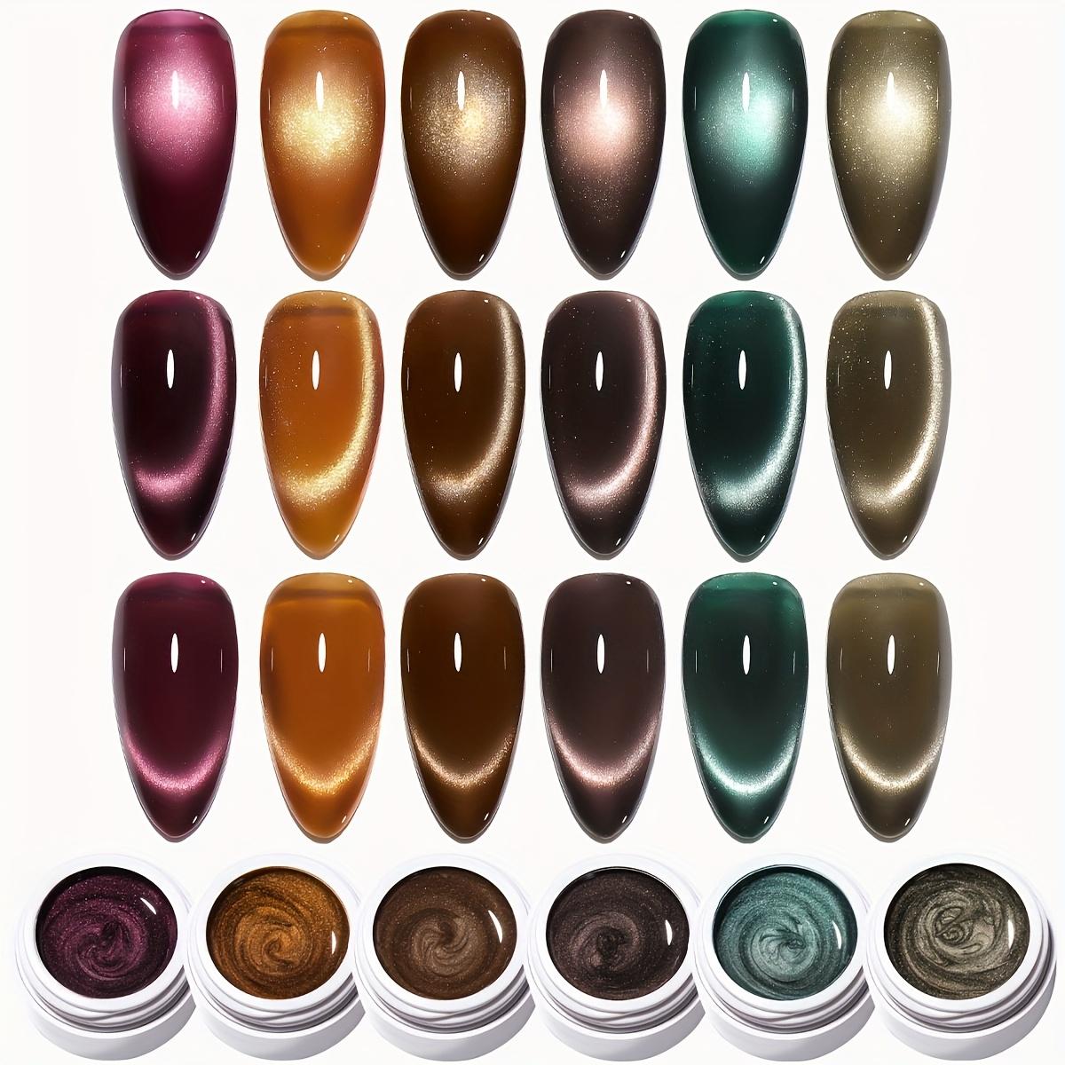 【MORDDA LIVE】6 Colors New Popular Reflective Cat's Eye Magnetic Nail Gel Semi Permanent Nail Art Soaking UV LED Nail Salon DIY Nail Salon Gel Contains Magnets