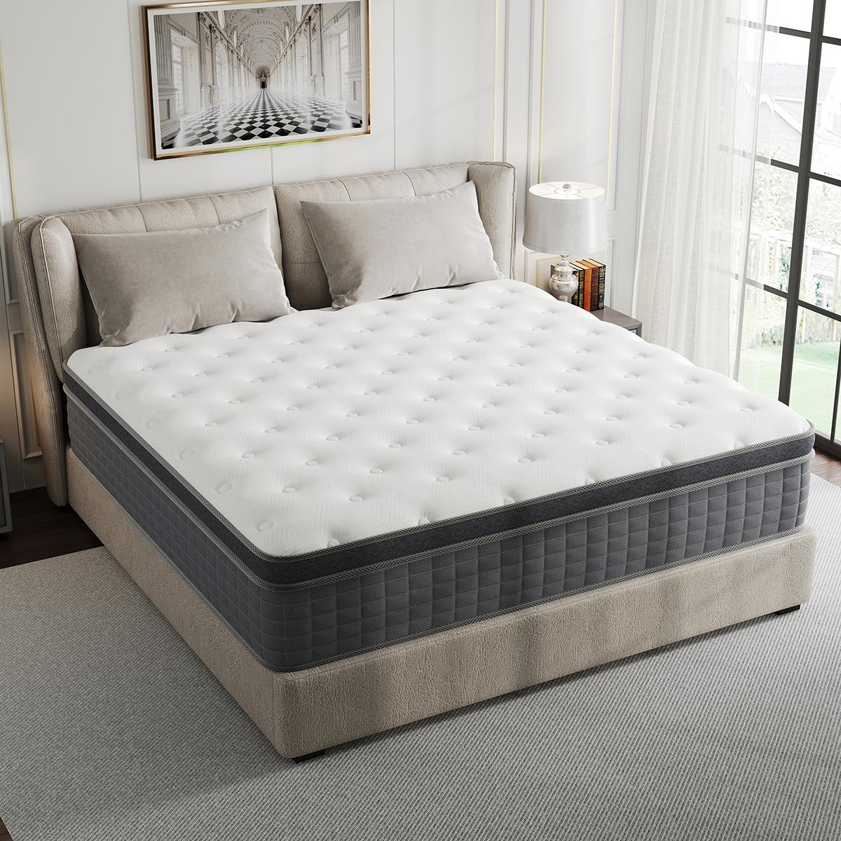 BOMASS 10" 12" 14" Hybrid Mattress Twin Full Queen King Mattresses Memory Foam Medium Firm Pocket Spring Mattress New Luxury Refreshing Sleep Experience BOMASS 10" 12" 14" Hybrid Mattress Twin Full Queen King Mattresses Memory Foam Medium Firm Pocket Spring Mattress New Luxury Refreshing Sleep Experience