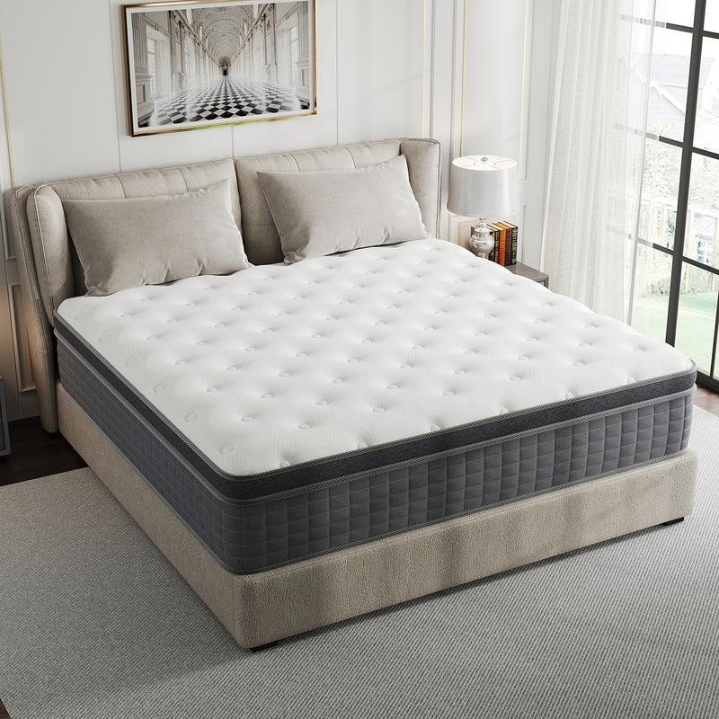 BOMASS 10" 12" 14" Hybrid Mattress Twin Full Queen King Mattresses Memory Foam Medium Firm Pocket Spring Mattress New Luxury Refreshing Sleep Experience BOMASS 10" 12" 14" Hybrid Mattress Twin Full Queen King Mattresses Memory Foam Medium Firm Pocket Spring Mattress New Luxury Refreshing Sleep Experience
