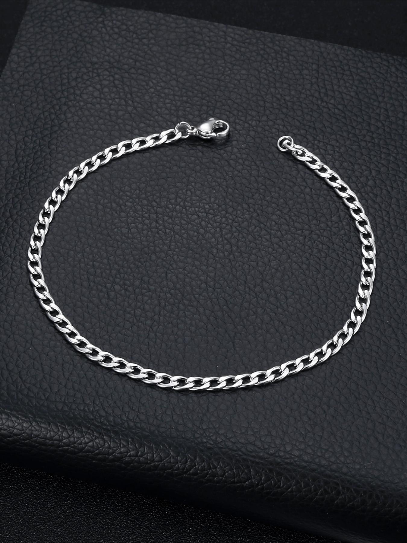 Hip Hop Fashion Chain Stainless Steel Bracelet, Men's Hypoallergenic Jewelry, Daily Wearing Gifts
