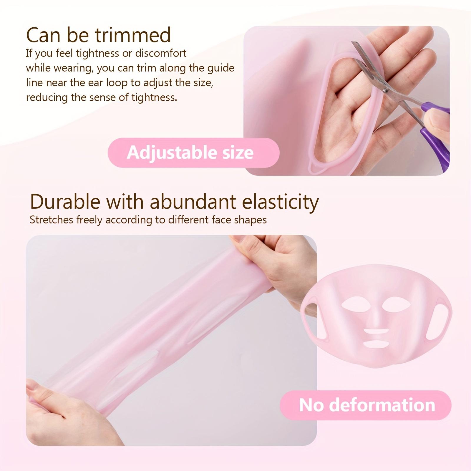 3pcs Silicone Moisturizing Set - Mask Cover, Silicone Gloves, Socks, Skincare Tools, Self care tool, Anti-Evaporation, Anti-Slip Fixed Mask Strap, Beauty Tools to Chapped Skin, Daily Care for Hands And Feet