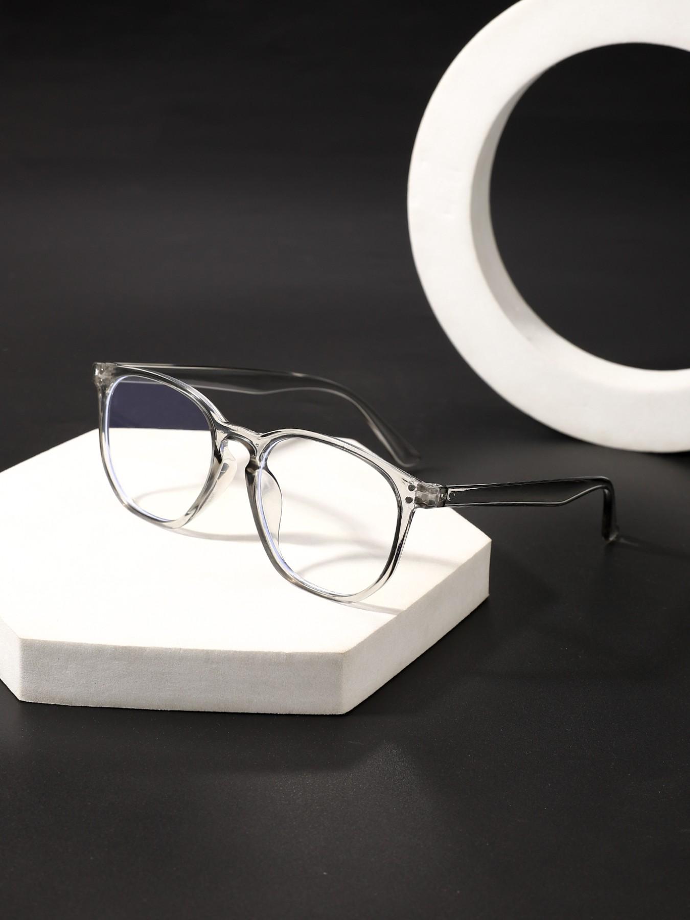 Unisex Casual Square Frame Glasses, Anti-Blue Light, Lightweight Comfortable, Daily Wear, Party Fashion, Student Preferred