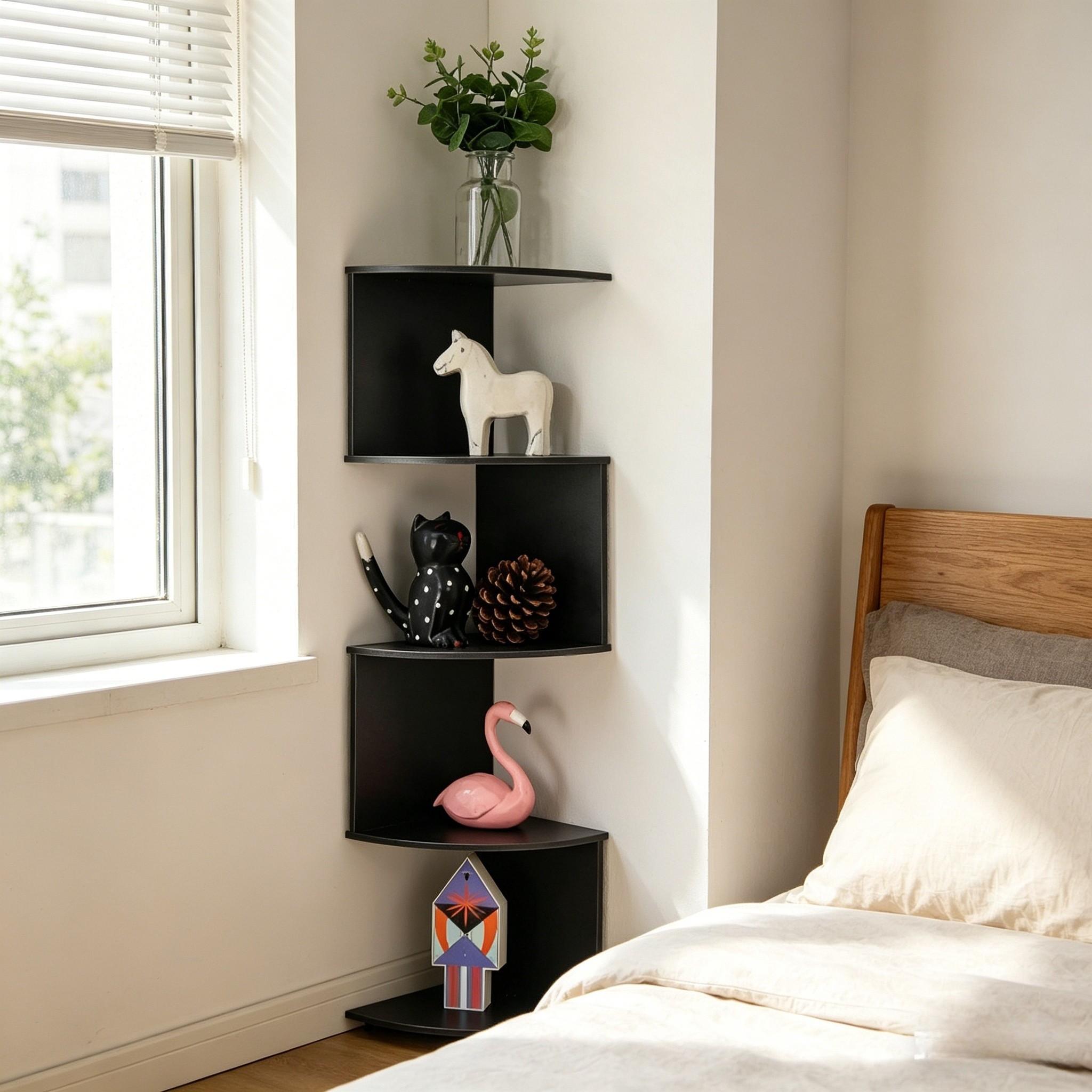 Thick Corner Shelf, No Drilling Wall Mount Organizer, Creative Multi-Layer Waterproof Storage Rack, Home Decor Bookshelf, Small Space Essential