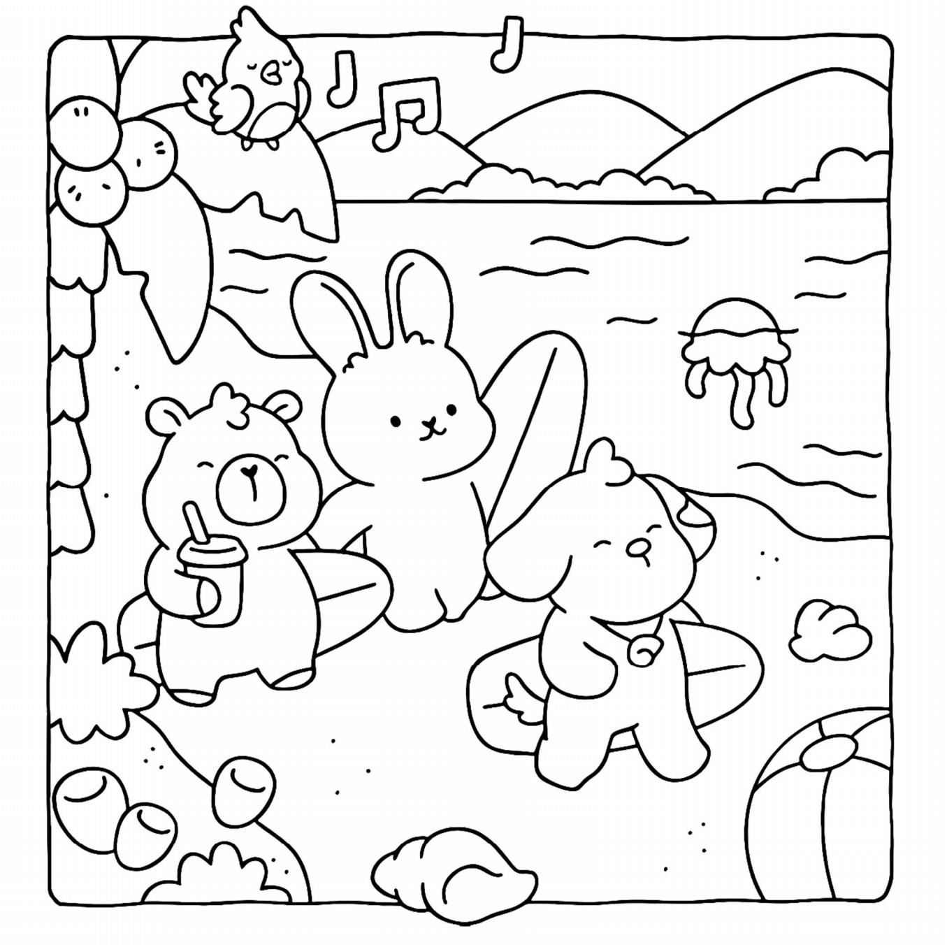 2027 Cute Cartoon Animals DIY Coloring Calendar 12 Months Stress Relief Relaxing Hand-drawn Line Art Desk Calendar Planner for Adults Kids Art Craft Gift,TikTokMadeMeBuyIt,kids calendar,new year calendar,coloring page calendar