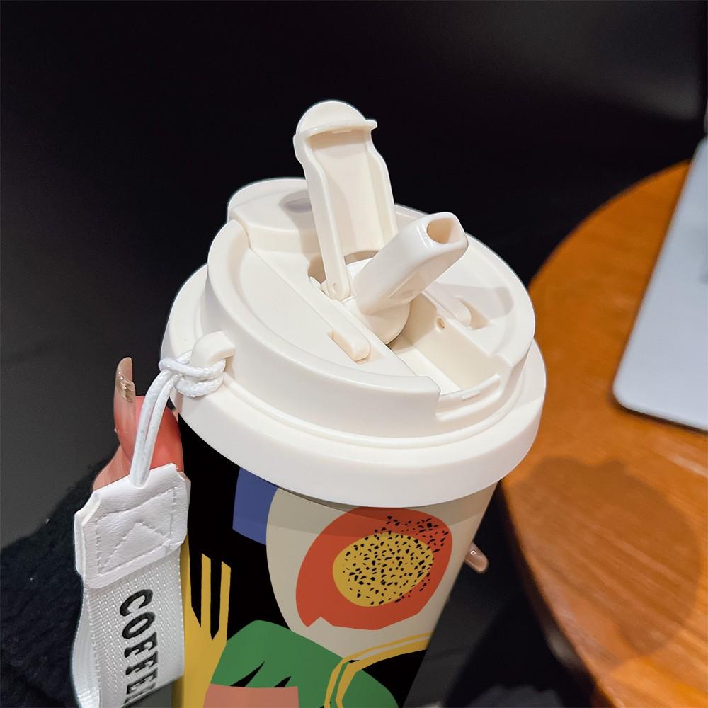 Abstract Graffiti Coffee Cup, Portable Dual Drink Insulated Tumbler, Keeps Hot/cold, Stylish, Ideal for Office, Travel, Sports, Golf