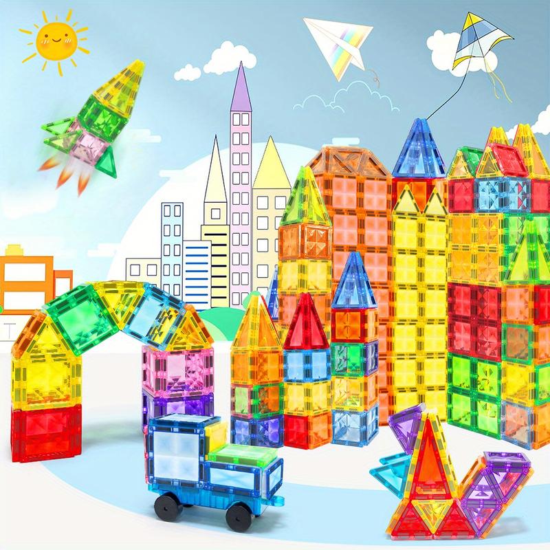 DIY Magnetic Building Blocks Set, Magnetic Tiles, Castle Diamond Face, 3D Magnetic Assembly, Sensory Creative Kids Toy, 3+ Boys Girls Birthday Gift