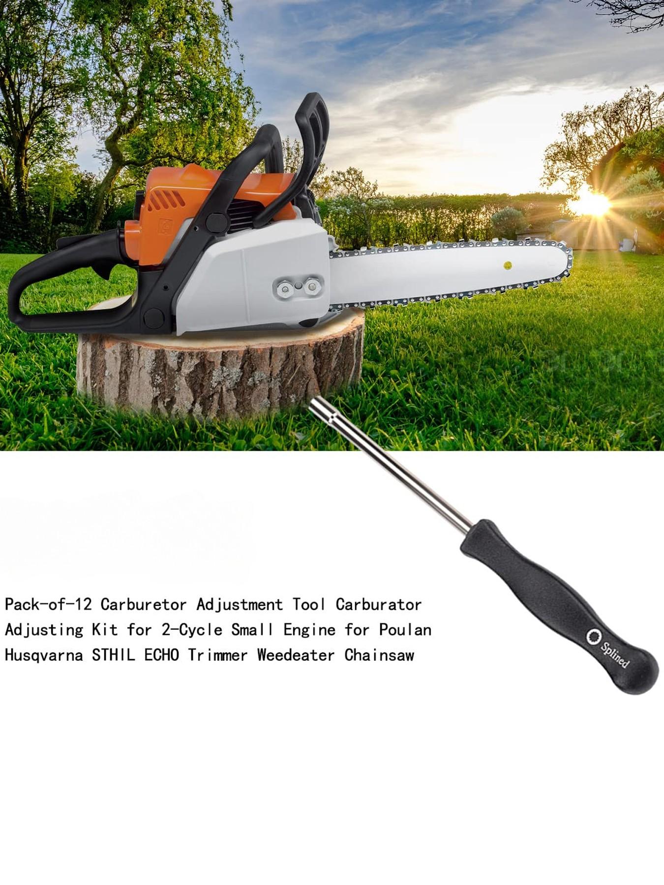 Pack-of-12 Carburetor Adjustment Tool Carburator Adjusting Kit Toolkit for 2-Cycle Small Engine for Poulan Husqvarna STHIL ECHO Trimmer Weedeater Chainsaw