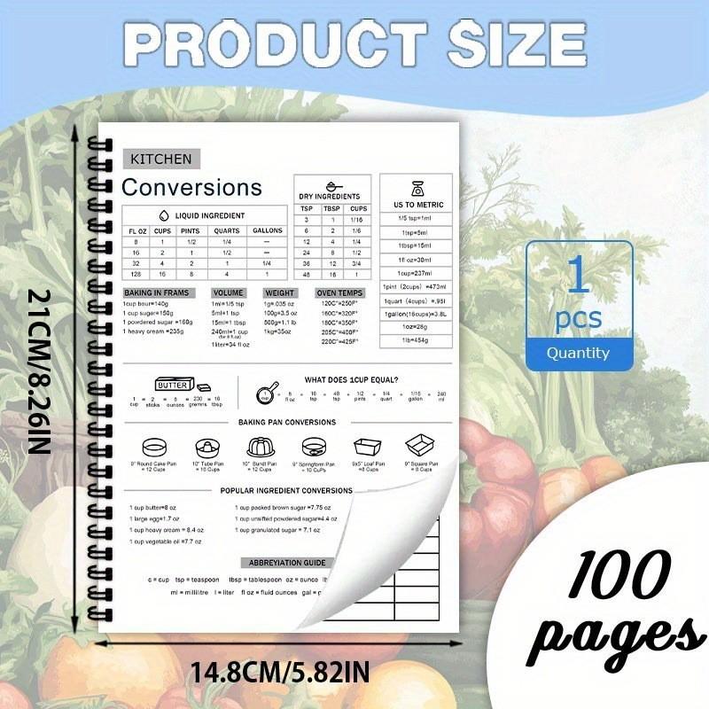 Recipe Notebook, Ideal for Cooking Enthusiasts, Durable Material, Perfect for Organizing Recipes, Essential Kitchen Tool