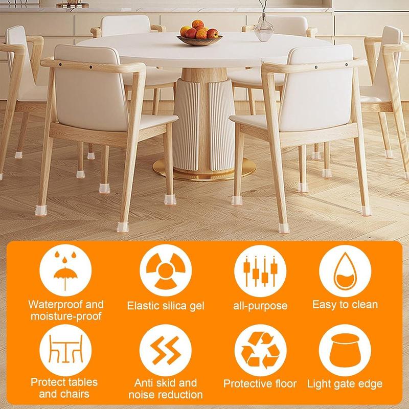 【FaddishDeal】Chair rubber mat protects the floor from scratches and noise, chair foot mat, suitable for wood floors, tiles, daily household items felt slide.Fitted furniture leg covers