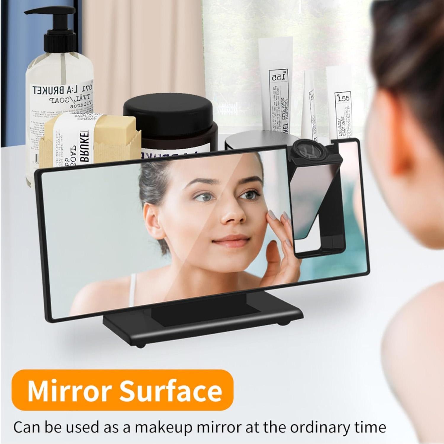 180° arm-extending projection alarm clock, LED projection digital alarm clock with USB interface, tabletop alarm clock, home decoration, suitable for bedrooms, deep sleepers, luminescent, mirror, Multifunctional alarm clock