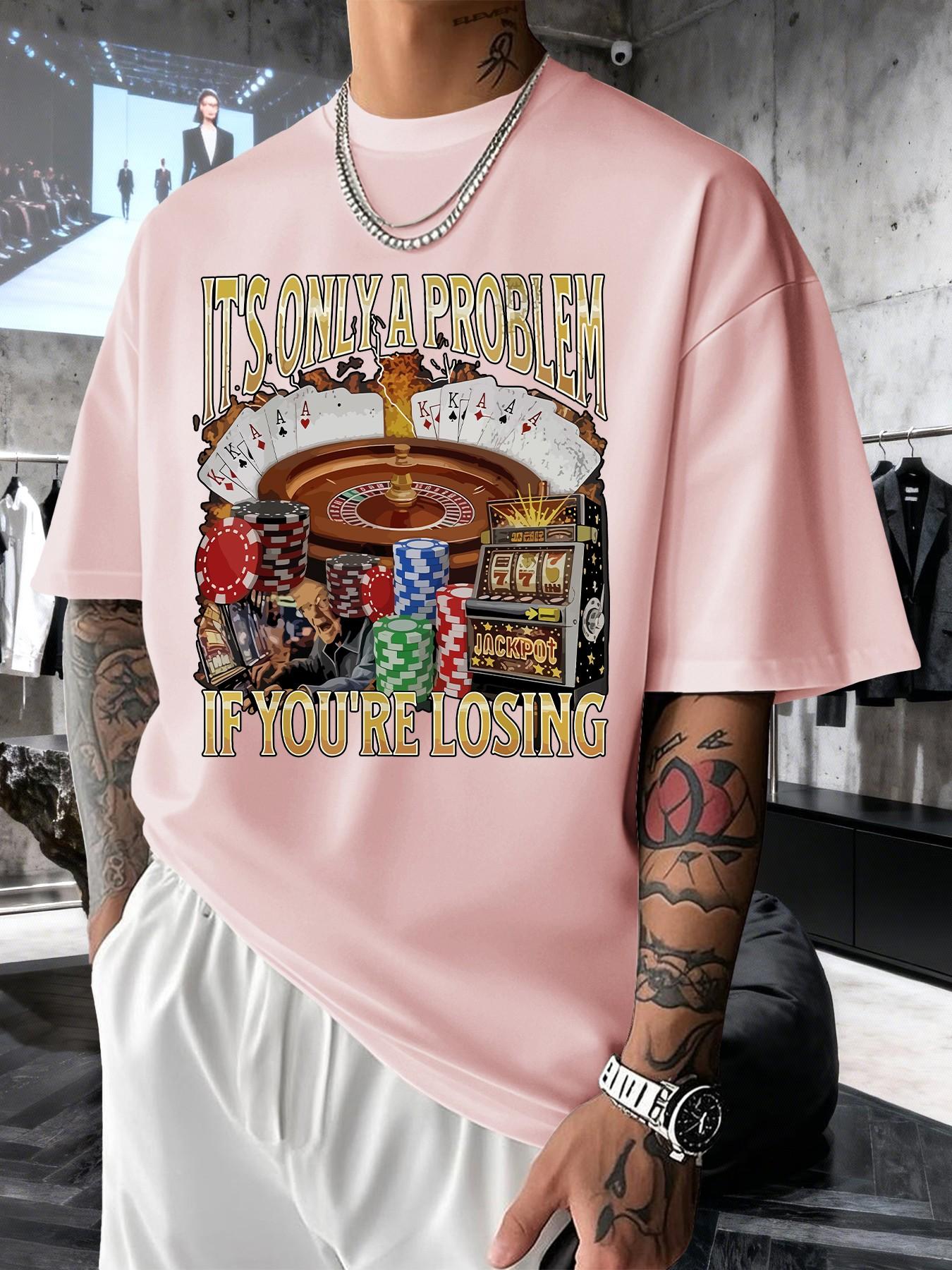 Men's Casual Graphic Print Short Sleeve T-Shirt, Slim-Fitting Long Top, Comfortable Round Neck, Spring Summer Fashion