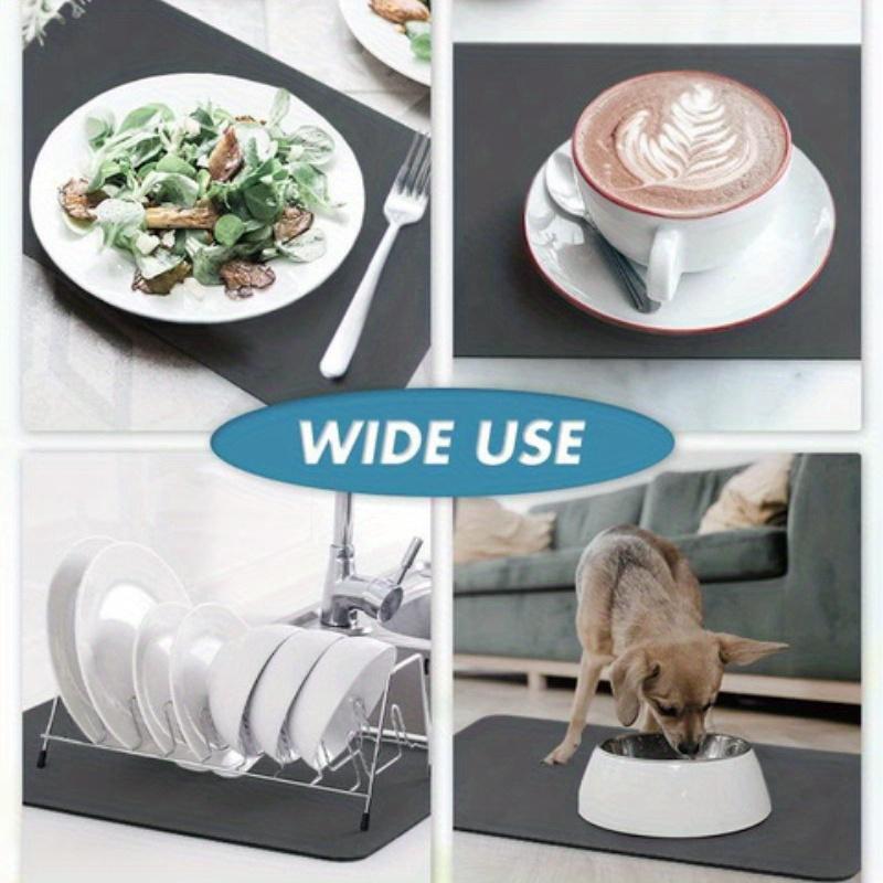 Dish Drying Mat, 1 Count Non-slip Water Absorbing Dish Drying Pad, Household Placemat, Tableware Accessories for Home Kitchen Dining Room, Waterproof Placemat