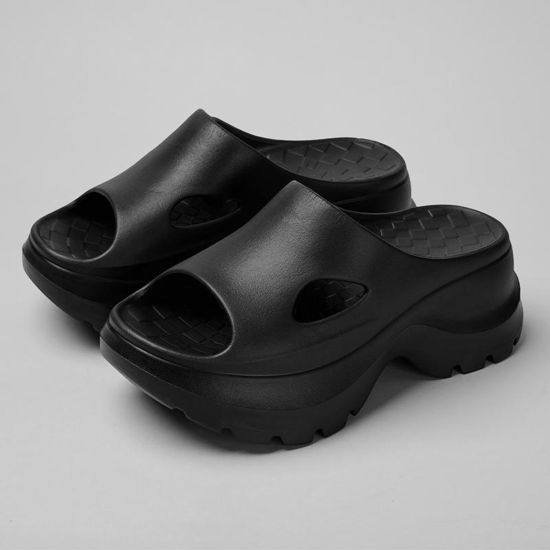 Women's Platform Slippers EVA Thick Non-Slip Rubber Sole Hollow Design Sandals Breathable Indoor Outdoor Casual Shoes Soft Walking Slippers