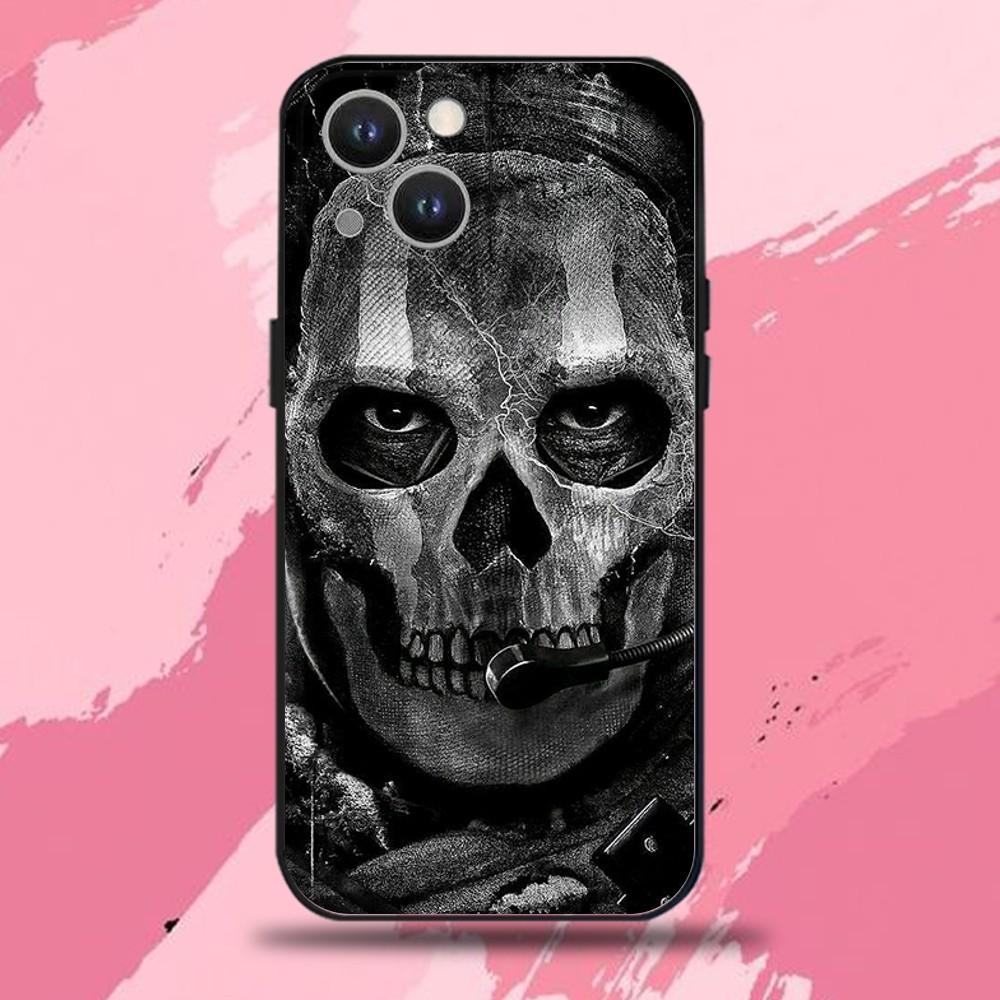 Super Cool "Call of Duty" Themed Liquid Phone Case — Black Soft Silicone Protective Cover for iPhone 17/16/15/14/13/12