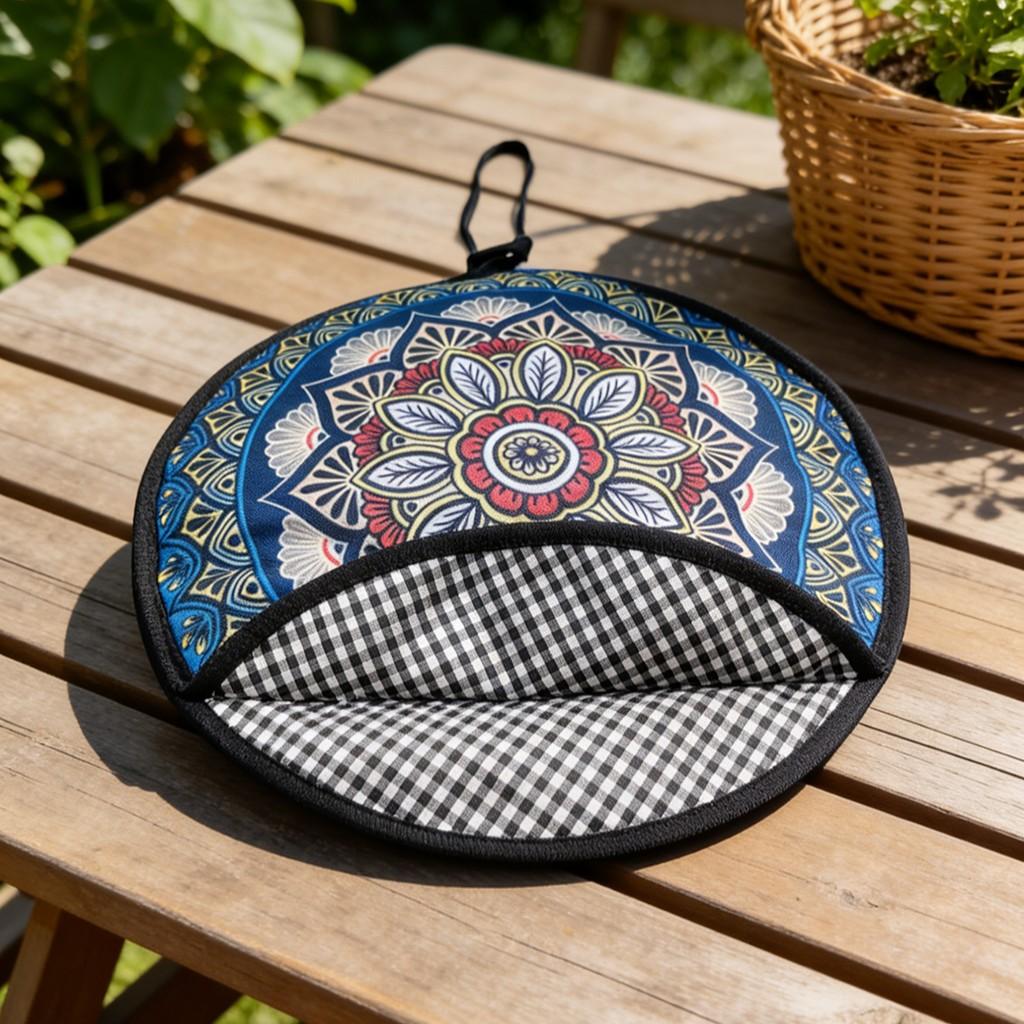 1pcs Mexican Thickened Corn Tortilla Insulated Bag, Pure Cotton Round Bread Carrier, Home Use Takeout Bag, Cross-Border Food Storage