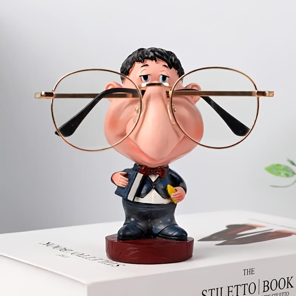 Cute Teacher Eyeglass Frame Base — Featuring vivid expressions and nose bridge design, the stable base is suitable for home, office, and optical shop decoration and display. A perfect humorous and fun gift with a strong sense of art.
