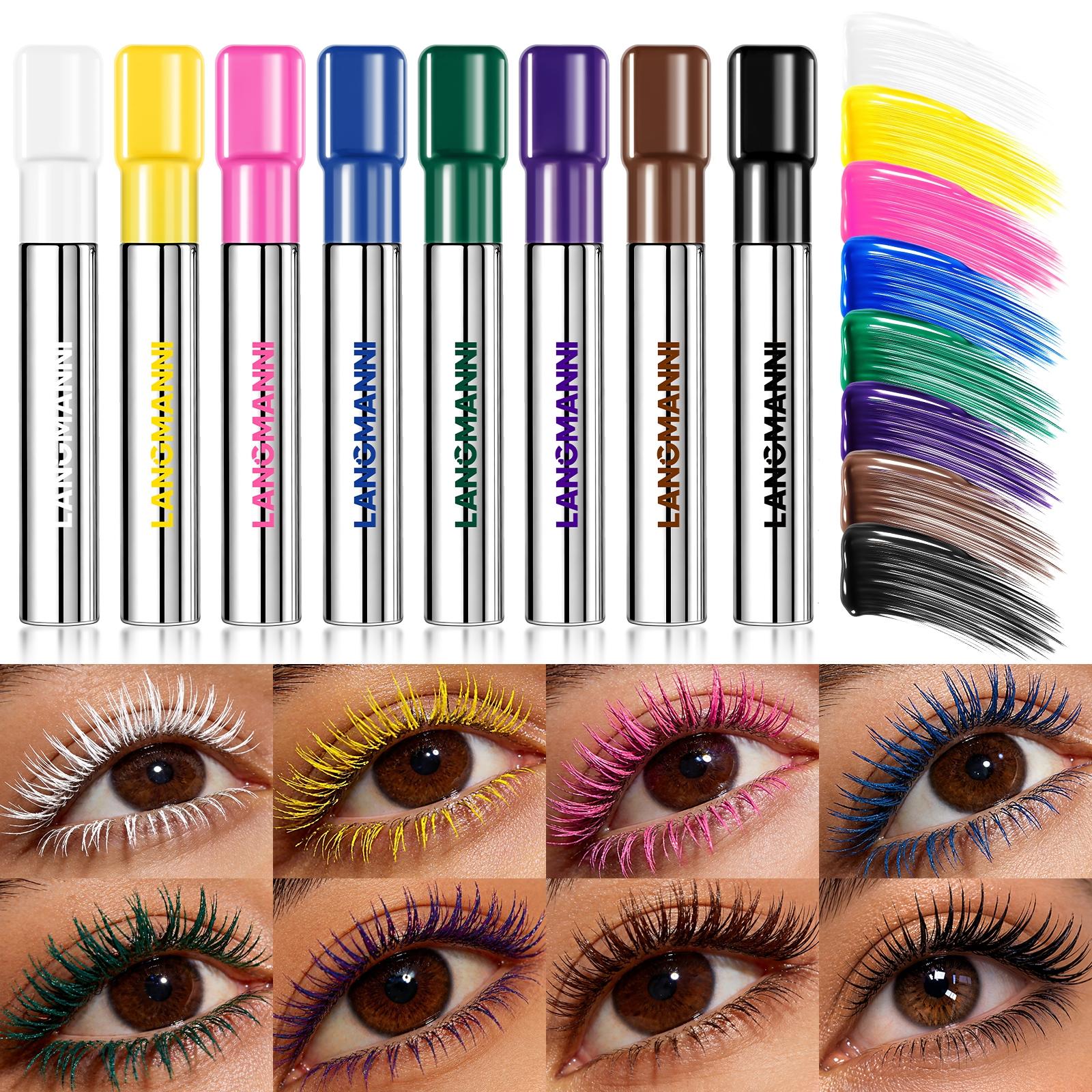 Colorful curling mascara, long and thick, waterproof, natural makeup effect