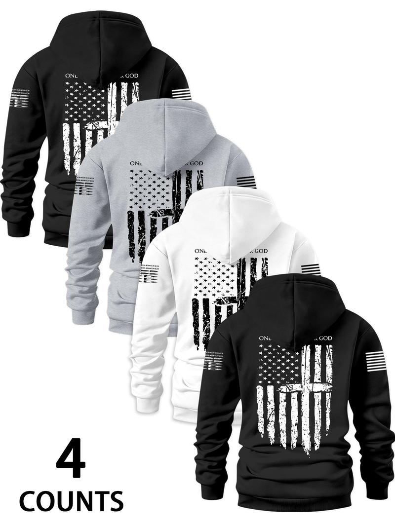 Men's Fall Winter Hoodie, Casual Fashion Graphic Design, Soft Loose Fit Long Sleeve Pullover, Perfect Gift Idea