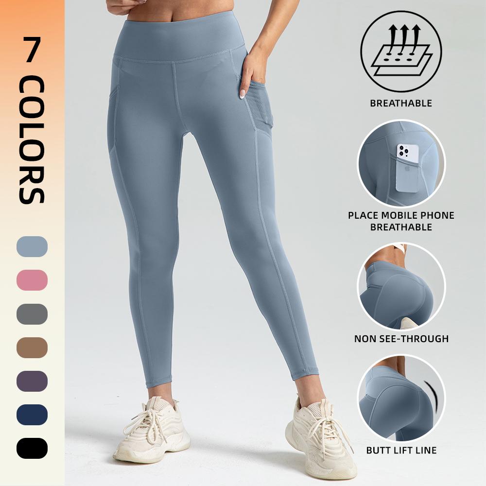 Women's High Waist Solid Side Pocket Shaping Training Leggings.,Air-Butter 3.0 Fabric,Tummy Control,High Stretch UltraSculpt Leggings,  Butt Lifting Yoga Legging,Spring Outfits 2025