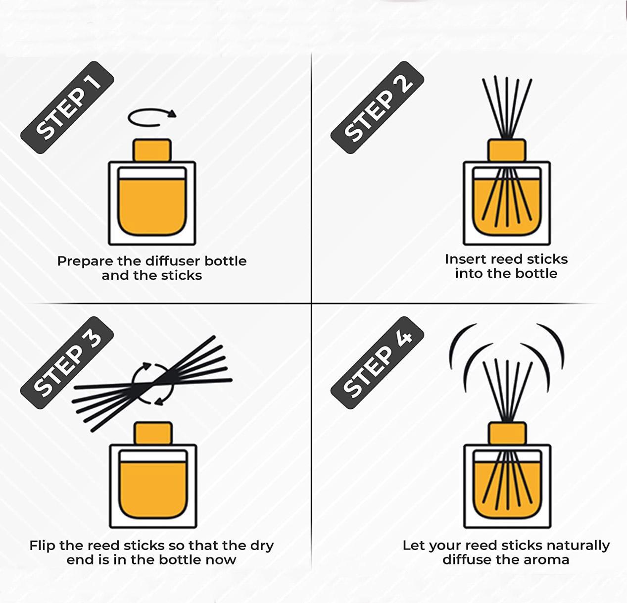 Classic // Reed Diffusers, Wave-Shaped Fragrance Reeds for Large Capacity Diffusers, Elegant Home Aromatherapy Accessories