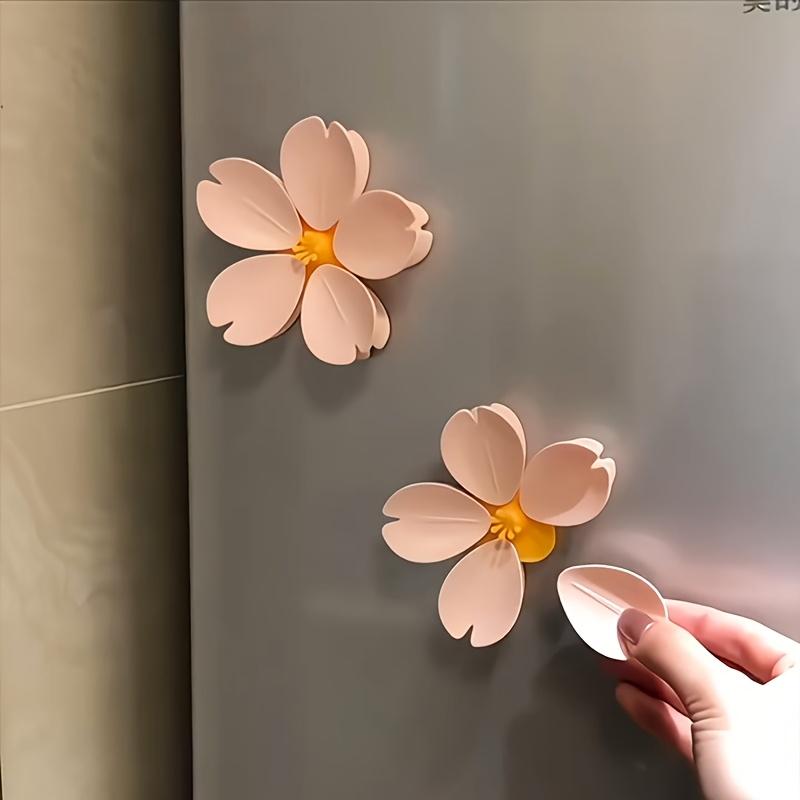 Magnetic Cherry Blossom Refrigerator Sealing Clip, Petal Seal Clips, Creative High-End Design, Style Beautiful Fridge Magnet
