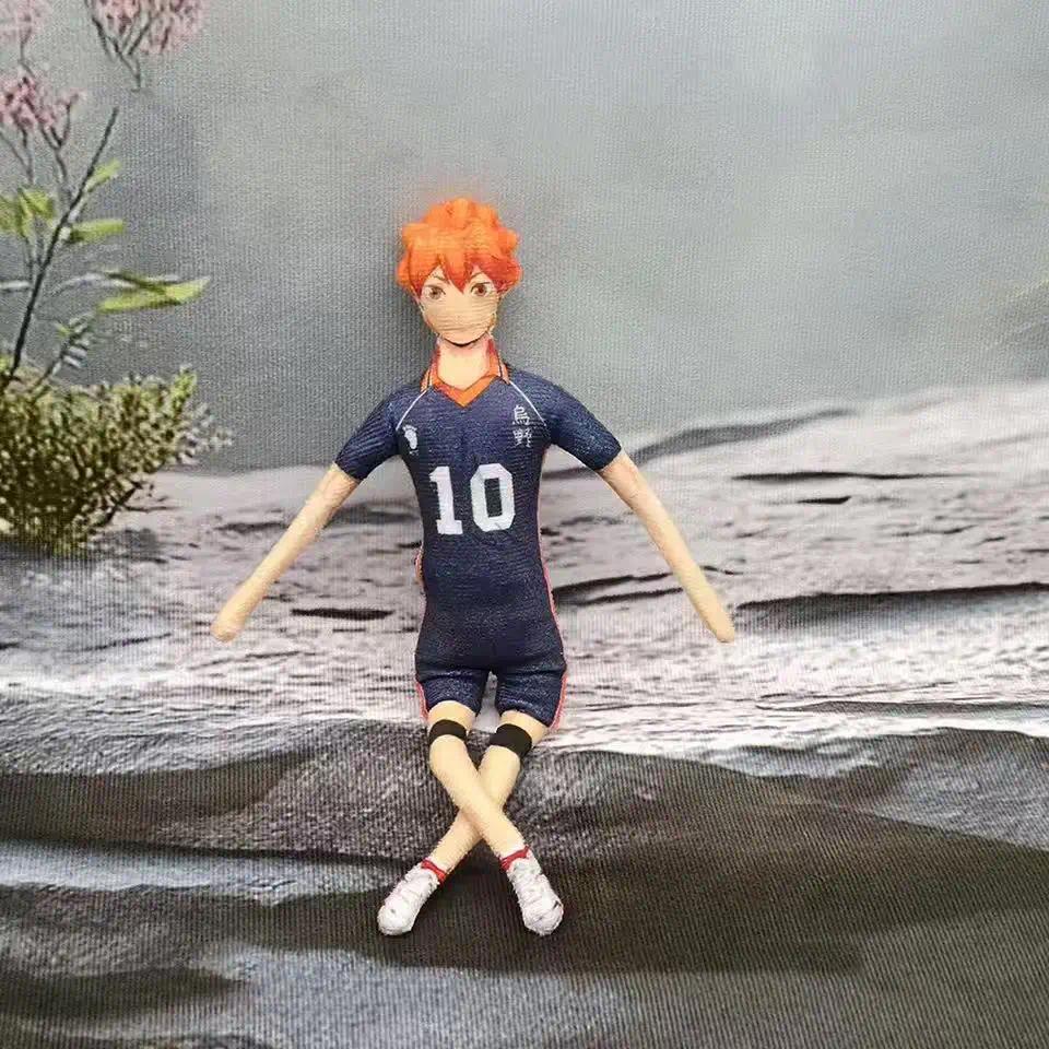 Anime Haikyuu Hinata Shoyo/Kozume Kenma Cotton Plush Aesthetic Soft Doll Keychain - Slender Twistable Cartoon Characters Figure, Cosplay Fans Collectible, Carry Hinata/Kenma Unisex Room Decor Gift