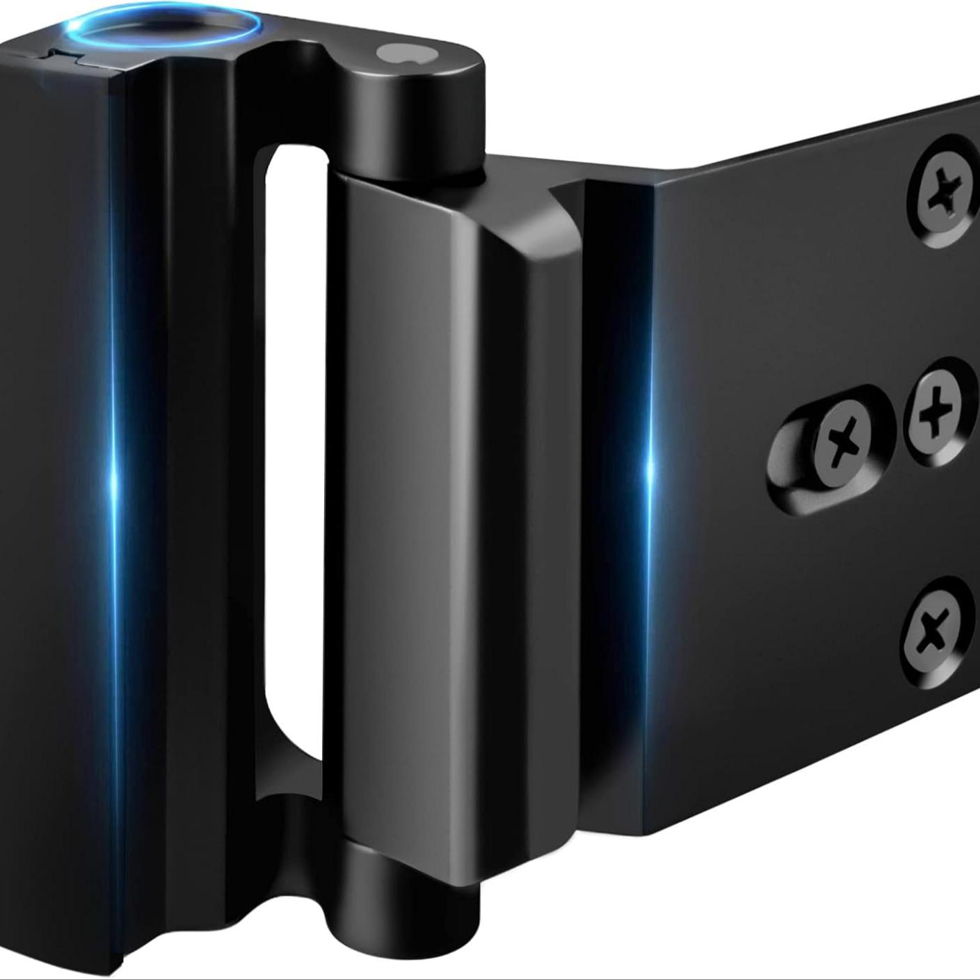 Home Safety Door Reinforcement Lock, Child Safety Lock for Inner Opening Front Door, 800 Lbs Pull Force, Bedroom Use, 8 Screws Included