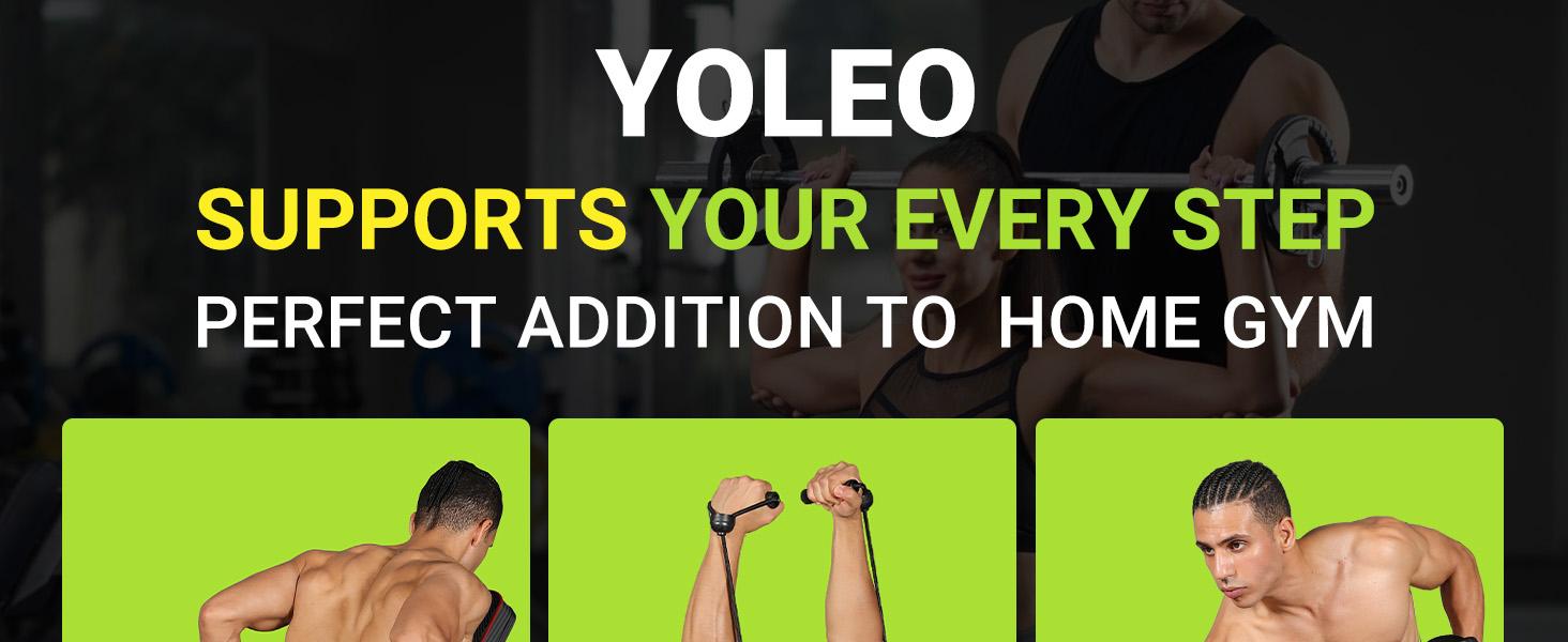 Yoleo Adjustable Weight Bench, Foldable Workout Bench for Home Gym Full Body Workout Strength Training, Incline Decline Flat Utility Bench with Quick Adjustment