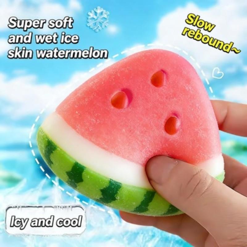 1/2/3/4pcs，Cute Watermelon Squishy Toys, Slow Rebound Stress Relief Finger Toy, Super Soft Squeeze Toy, Kids & Adults, Anxiety Relief Sensory Toy