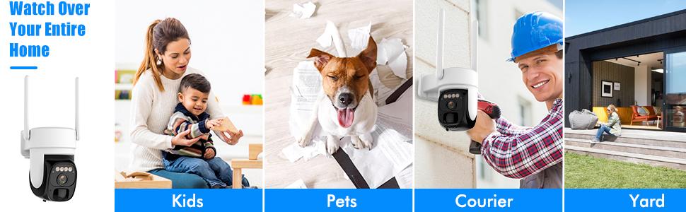 Hawkray Solar Security Cameras Wireless Outdoor ,2K 360° View Pan Tilt Low Power Consumption WiFi Security Cameras with AI Motion Detection, Two-Way Audio,Color Night Vision Hawkray Solar Security Cameras Wireless Outdoor ,2K 360° View Pan Tilt Low Power Consumption WiFi Security Cameras with AI Motion Detection, Two-Way Audio,Color Night Vision