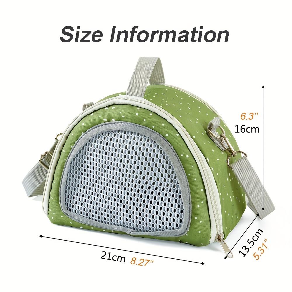 Breathable Flower Design Small Pet Outgoing Bag, Portable Crossbody Travel Carrier for Hamster, Golden Bear, Squirrel, Hedgehog, Parrot & Lizard, Lightweight Fashion Outdoor Carry Bag for Small Pets, Animal Carrier