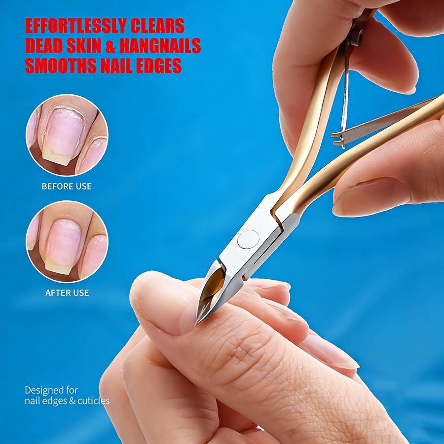 4mm Ultra Sharp Cuticle Nipper, High Quality Metal Stainless Steel Nail Trimmer, Salon Grade Tool for Dead Skin & Hangnail Removal