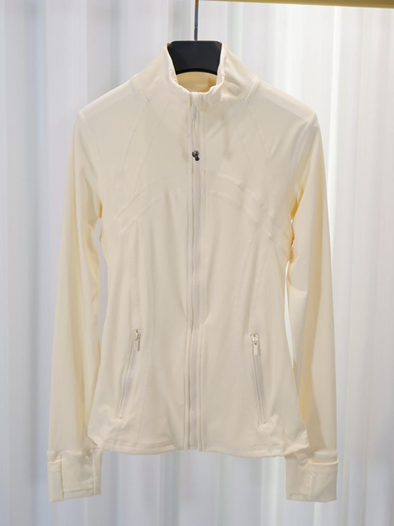 Spring Stand Collar Zipper Yoga Jacket for Women, Slim Fit Outdoor Running Sports Gym Jacket, Casual Fashion Outerwear