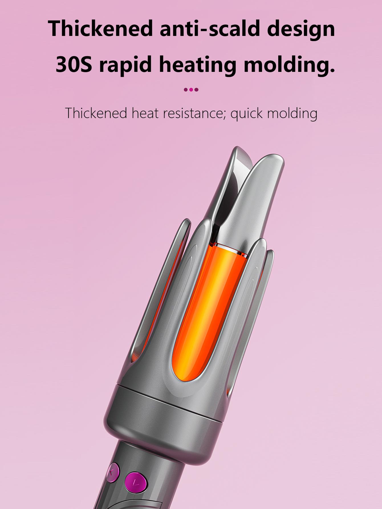 Automatic curling iron and curling iron with negative ion technology, two-way rotation, burn-proof, creates smooth, comfortable, Hollywood, and beach waves, perfect for women's Christmas gifts.