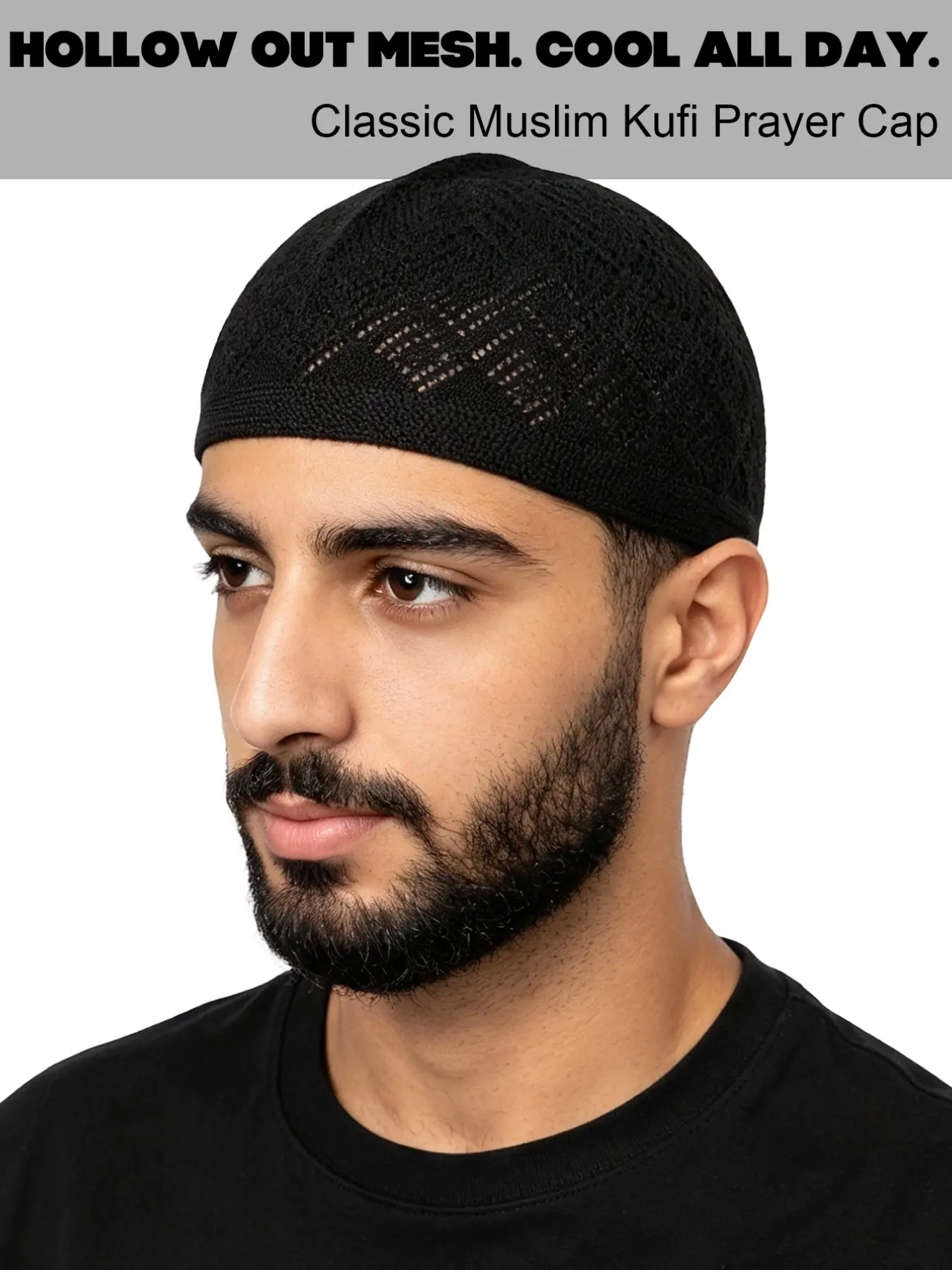 Men's Muslim Breathable Prayer Hat, Women's Plain Elastic Hat, Comfortable and Fashionable Sleep Cap, All Seasons Fitted Casual Daily Style