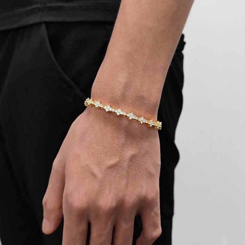 Viral 18K Gold Tennis Bracelet for Men Women, 6.5mm Classic CZ Chain with Premium Sparkle & Durable Tarnish-Proof Finish, Perfect Stackable Everyday & Party Jewelry