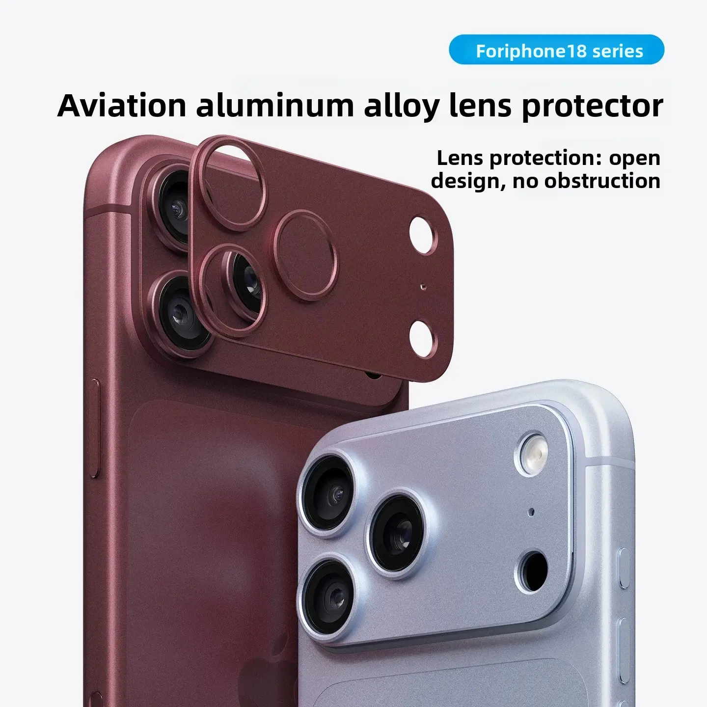 Metal Integrated Camera Lens Protector for iPhone 17 Pro /17 Pro Max /18 Pro /18 Pro Max, Hollow Out Alloy Lens Frame Cover, Anti-Scratch Drop Proof Camera Lens Guard Film for iPhone 17P 17PM 18P 18PM