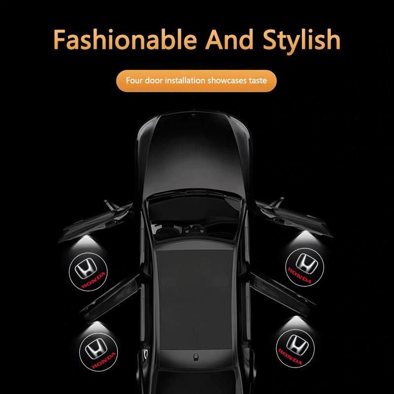 2pc LED Car Door Welcome Light Logo Shadow Projector Laser Lamp Led Step Lights for Honda Civic Accord Fit Jazz Pilot Crv Odyssey Passport City Shuttle Hrv