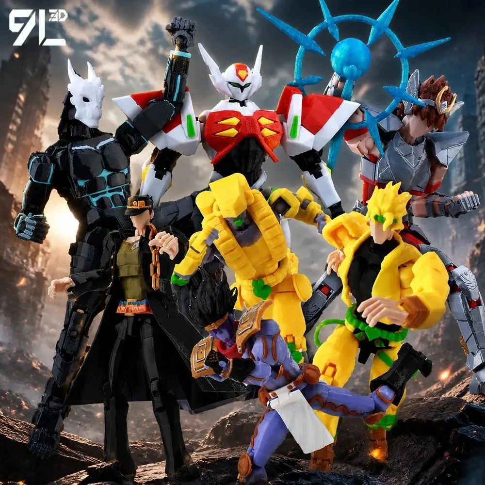 2026 New hot item 9L3D Sci-fi Armored Warrior Figure Mecha Style Cool Uniform Warrior Action Figure Muscular Anime Character Movable Joint Model