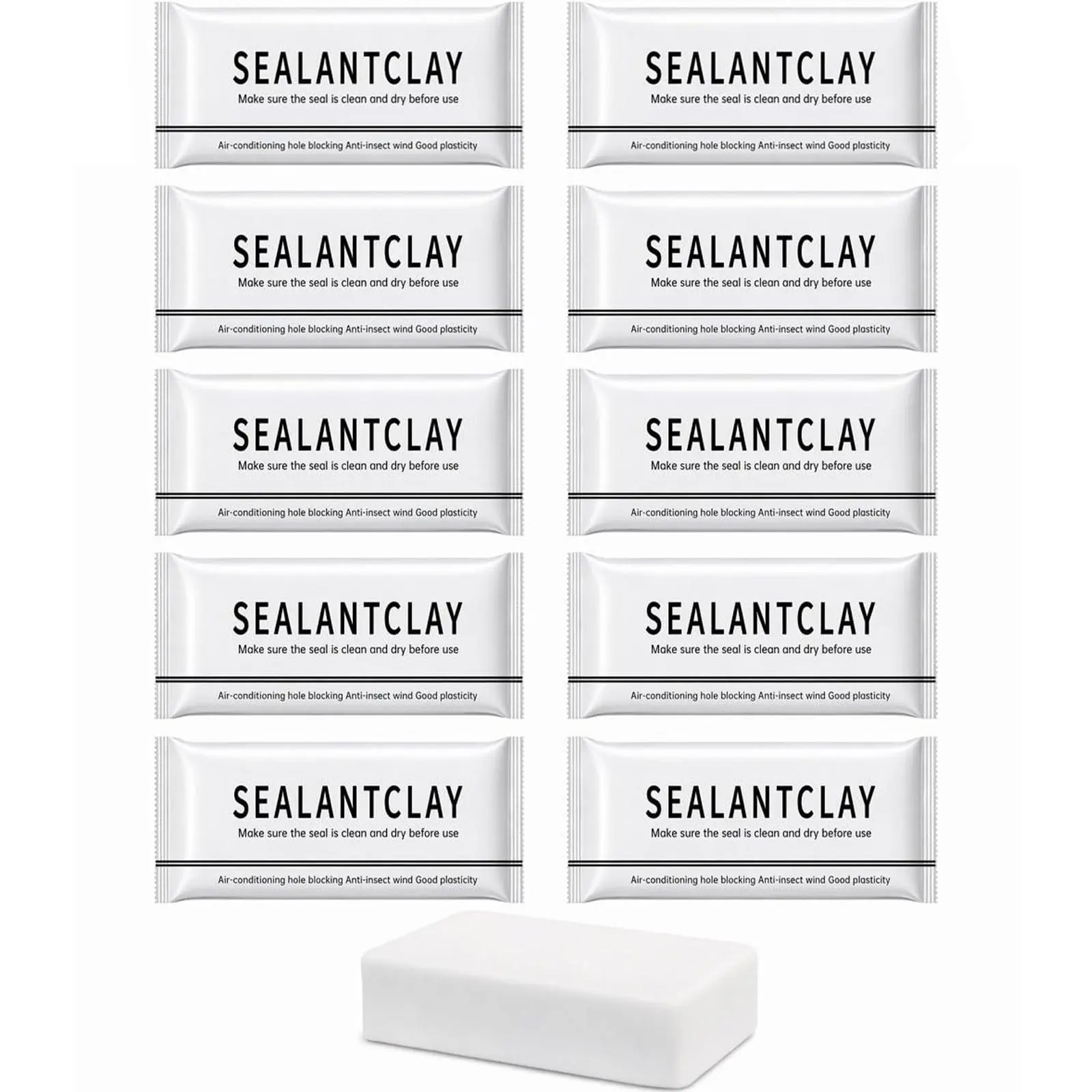 10/20PCS Eco-Friendly Sticky Sealant Clay for Kitchen Utensils - Quick Curing, Strong Adhesion, Waterproof, Oil-Resistant Pest Control Sealant for Air Conditioner Holes, Wall Cracks