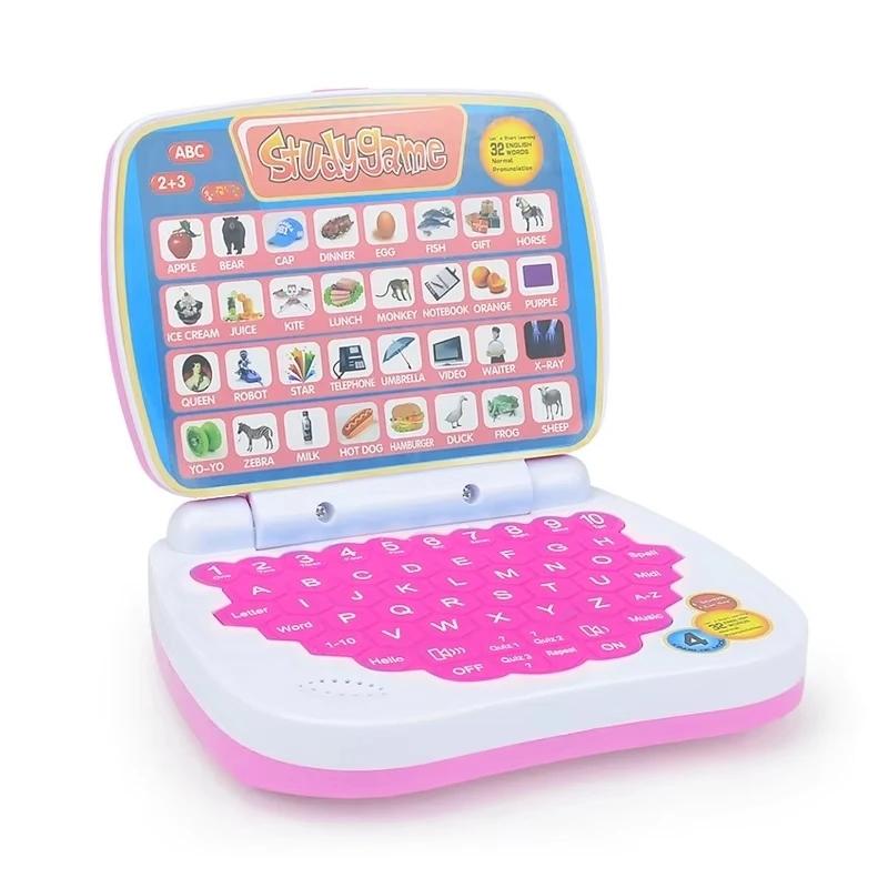 Children Bilingual Learning Laptop, English/spanish Music Sheet Reading Keyboard, Abs Material, Suitable for Kids (blue, ), Requires 3 Aa Batteries