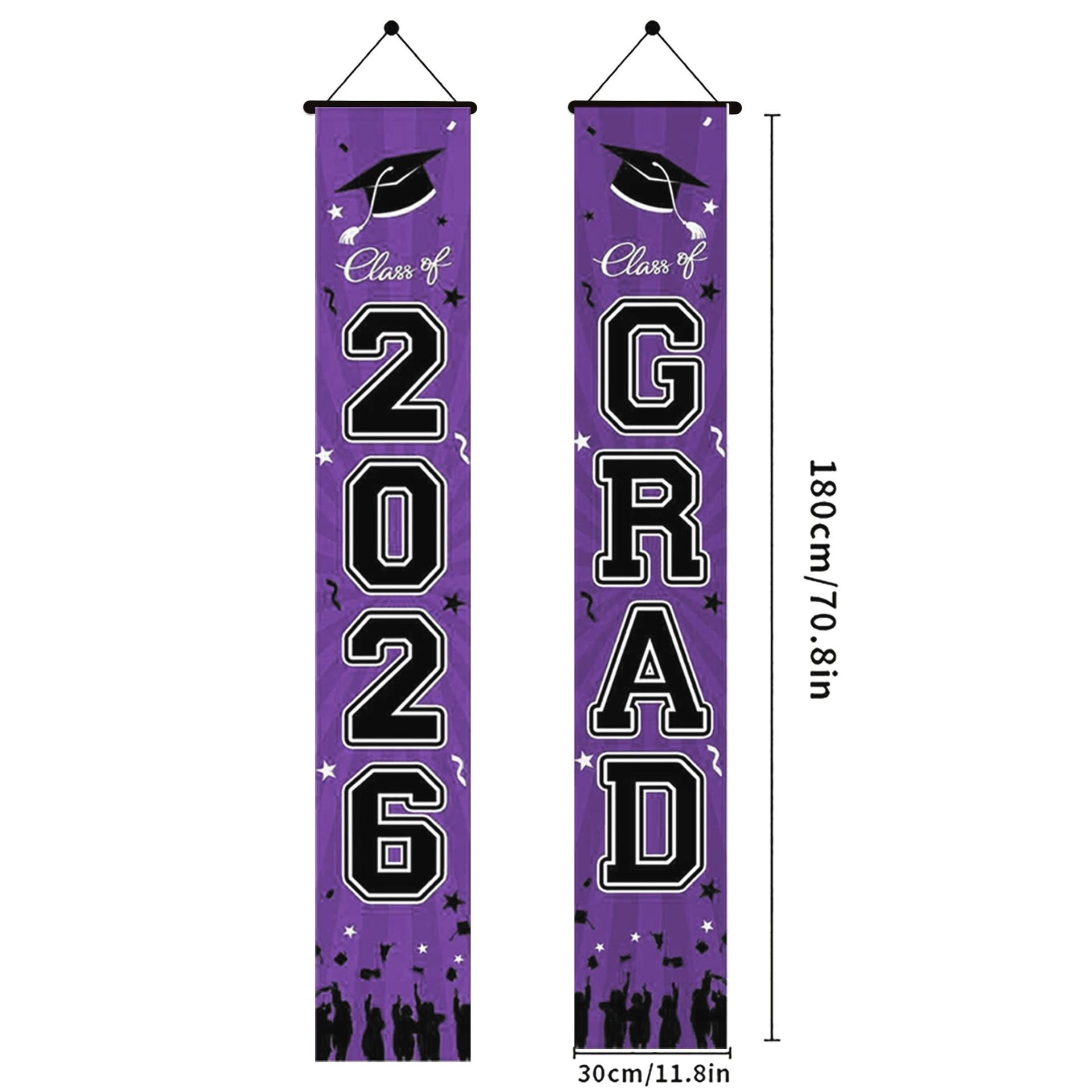 2026 Graduation Banner, 71x12 Inches, Blue, Perfect for Graduation Decorations, Congratulations Banner for Special Occasions