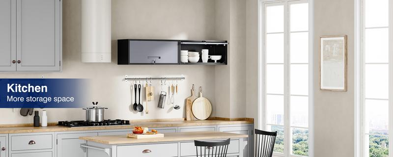 Letaya Metal Garage Wall Cabinet with Doors, Wall Mounted Metal Storage Cabinet, Floating Garage Tool Cabinet for Garage, Basement, Kitchen, Warehouse ( 13.7" H)