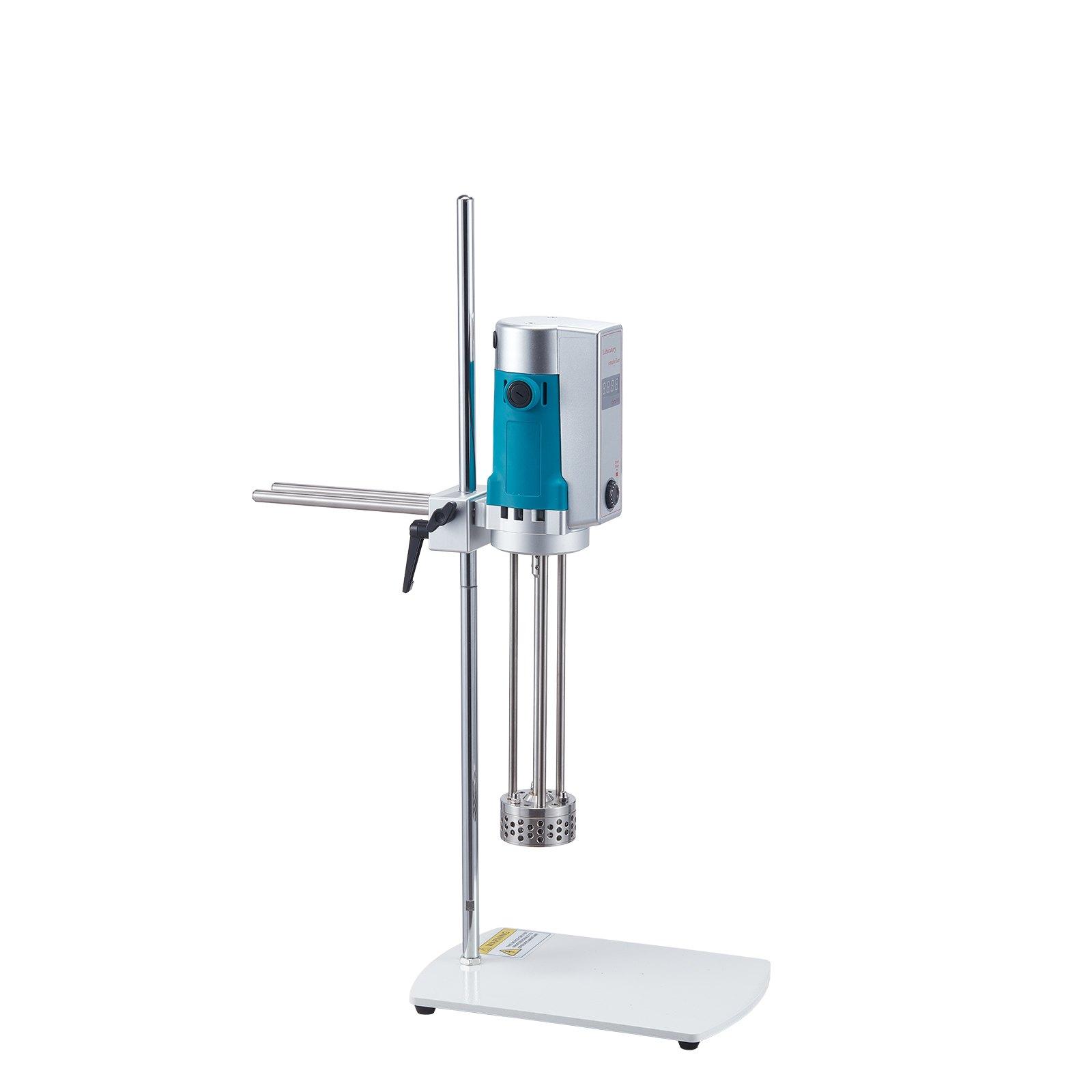 VEVOR 500W Stainless Steel Lab High-Shear Mixer, 200-11000 RPM Adjustable Speed High-Speed Dispersing Homogenizer, Digital Display Emulsify Blend Machine for Cosmetics, Food Industries, High Shear Mix